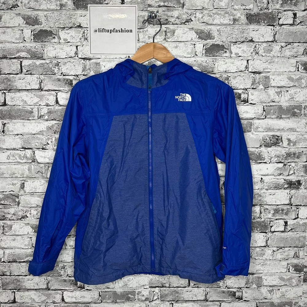 EUC The North Face Boys Two-Tone Blue Windbreaker Size Large (14/16) (RN 61561)